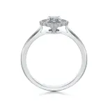 Pierścionek białe złoto z diamentami